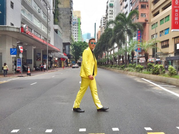yellow suit in Hong Kong 7